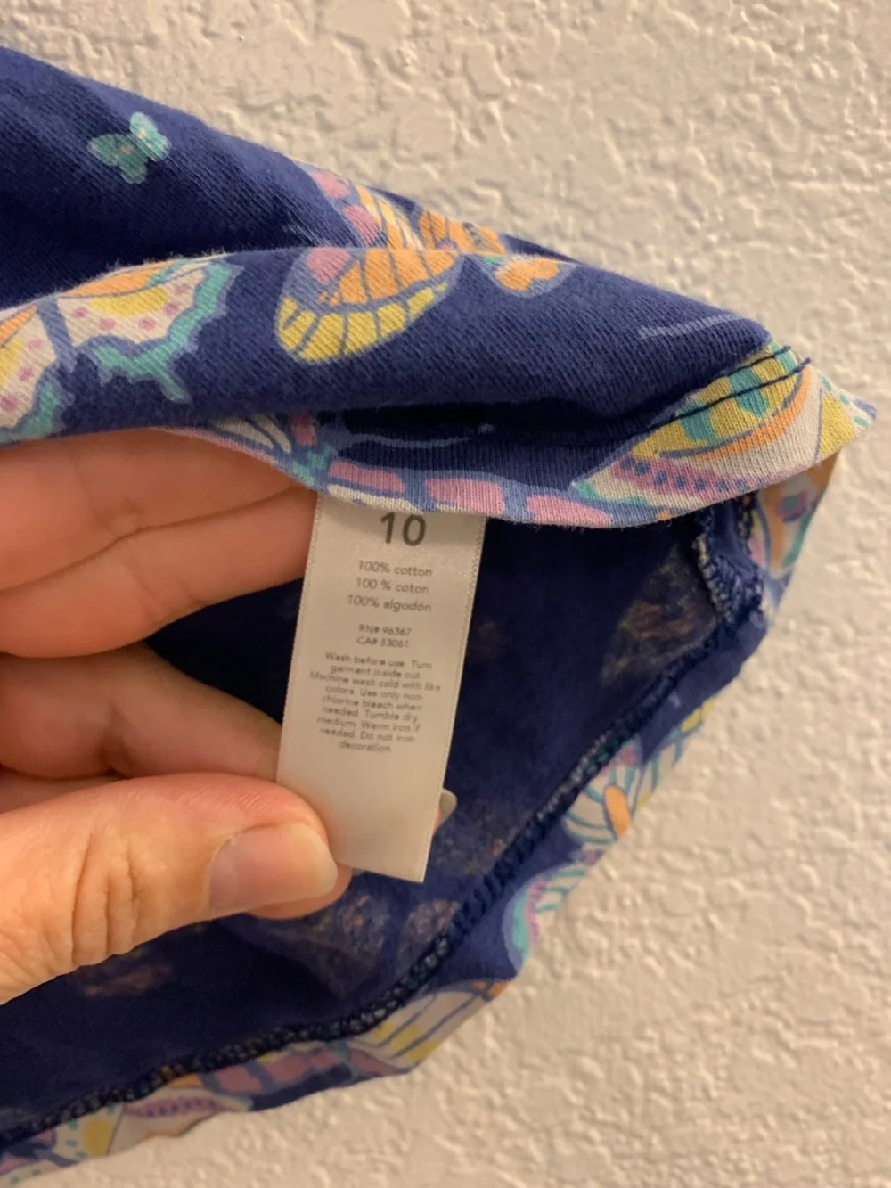 OshKosh B'gosh Blue Butterfly Print Kids Tee | 10